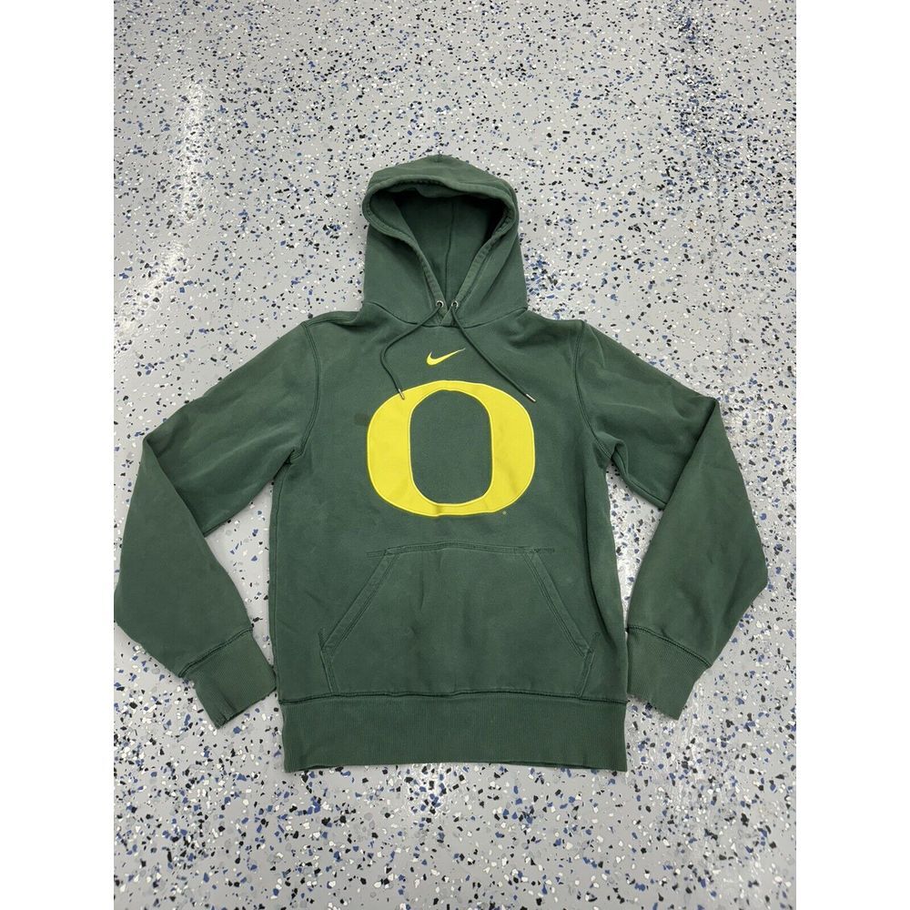 Oregon Ducks Nike Middle‎ Swoosh Men's Hoodie Size Small Green Spot Read
